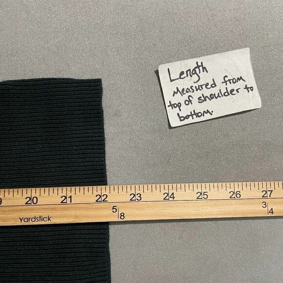 Ellen Tracy Size M Dark Ribbed Knit Mock Neck Sweater Old Money Preppy 90s Y2K - Picture 8 of 8